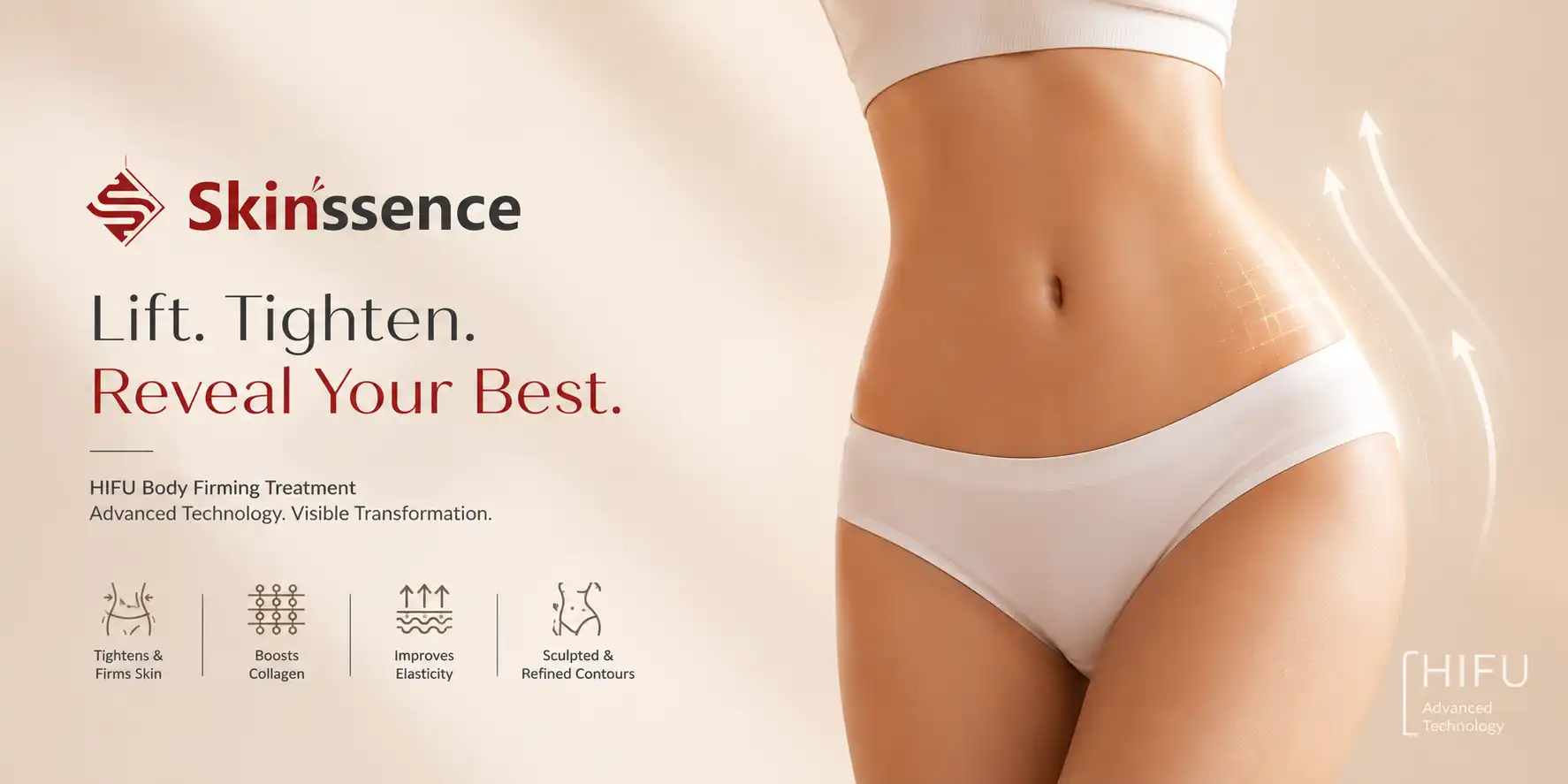 HIFU Body Firming Treatment for Tighter, Refined Contours – Skinssence at Skinssence Laser and Skincare Clinic Kota