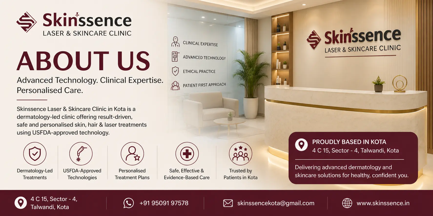 Advanced Skin Technologies in Kota Skinssence Clinic at Skinssence Laser and Skincare Clinic, Talwandi, Kota